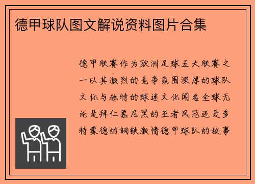 德甲球队图文解说资料图片合集